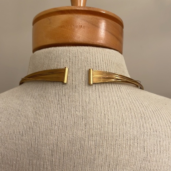 Vintage Multiple Gold-tone wire Collar Necklace - Picture 13 of 15